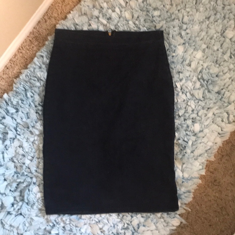 Blue Jean Stretch Pencil Skirt